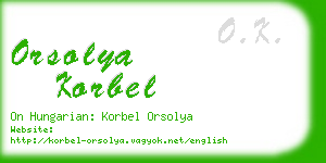 orsolya korbel business card